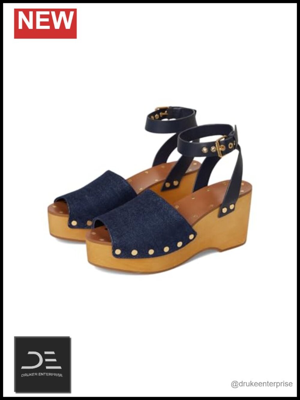 Madewell Holland Clog Leather Platform Wedge Open Toe Adjustable Ankle Strap